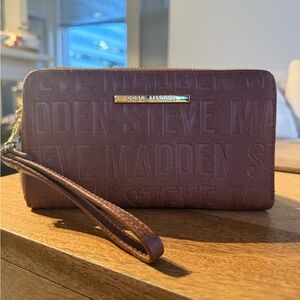 Steve Madden Brown Wristlet Wallet